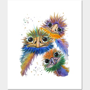 Funky Emu Friends Posters and Art